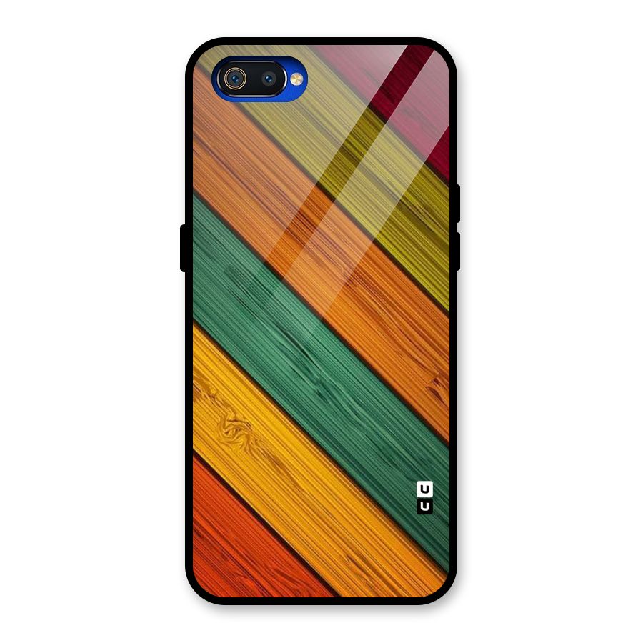 Stripes Classic Design Glass Back Case for Realme C2