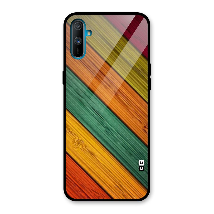 Stripes Classic Design Glass Back Case for Realme C3