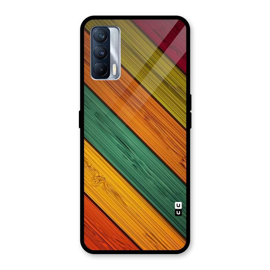 Stripes Classic Design Glass Back Case for Realme X7