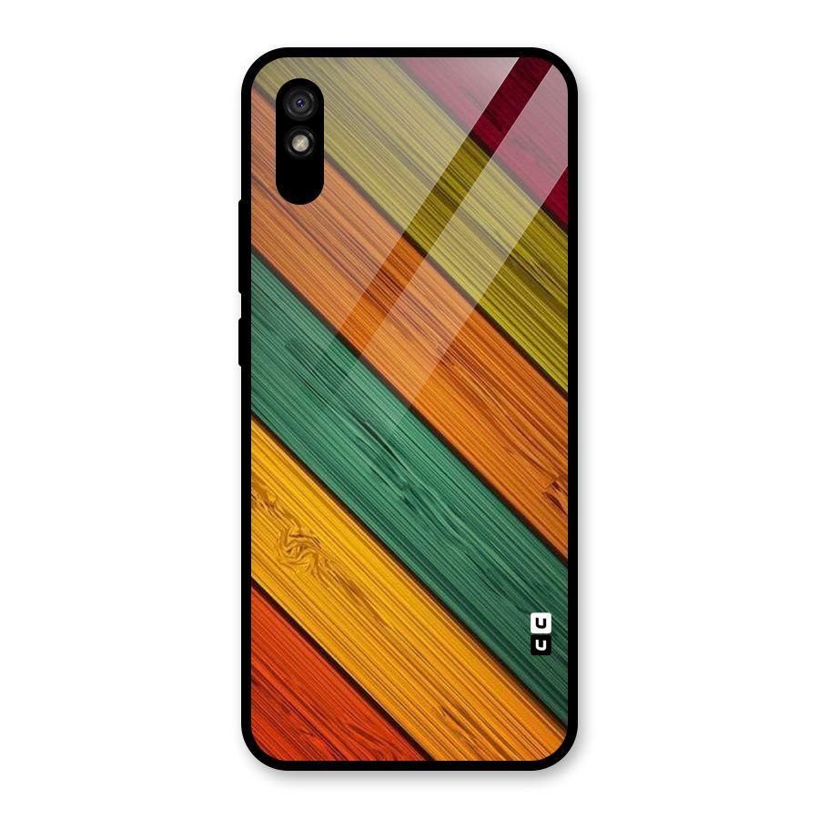 Stripes Classic Design Glass Back Case for Redmi 9i