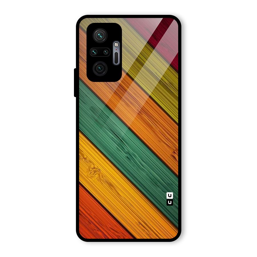 Stripes Classic Design Glass Back Case for Redmi Note 10 Pro