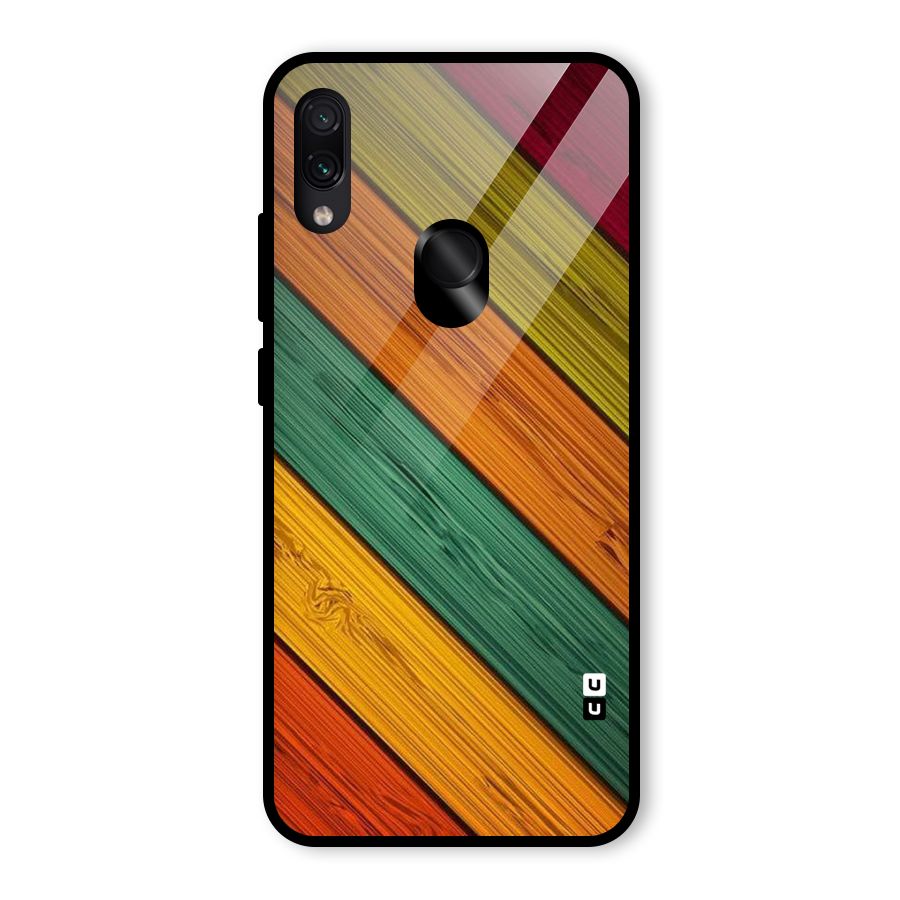 Stripes Classic Design Glass Back Case for Redmi Note 7