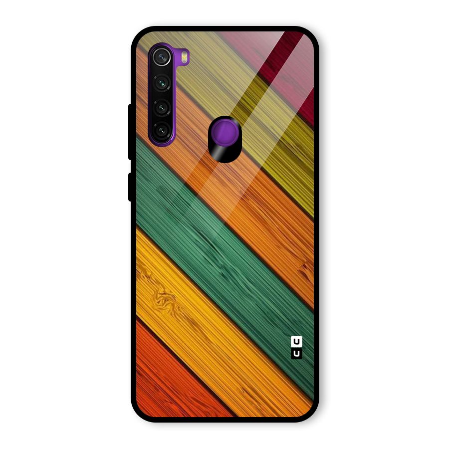 Stripes Classic Design Glass Back Case for Redmi Note 8