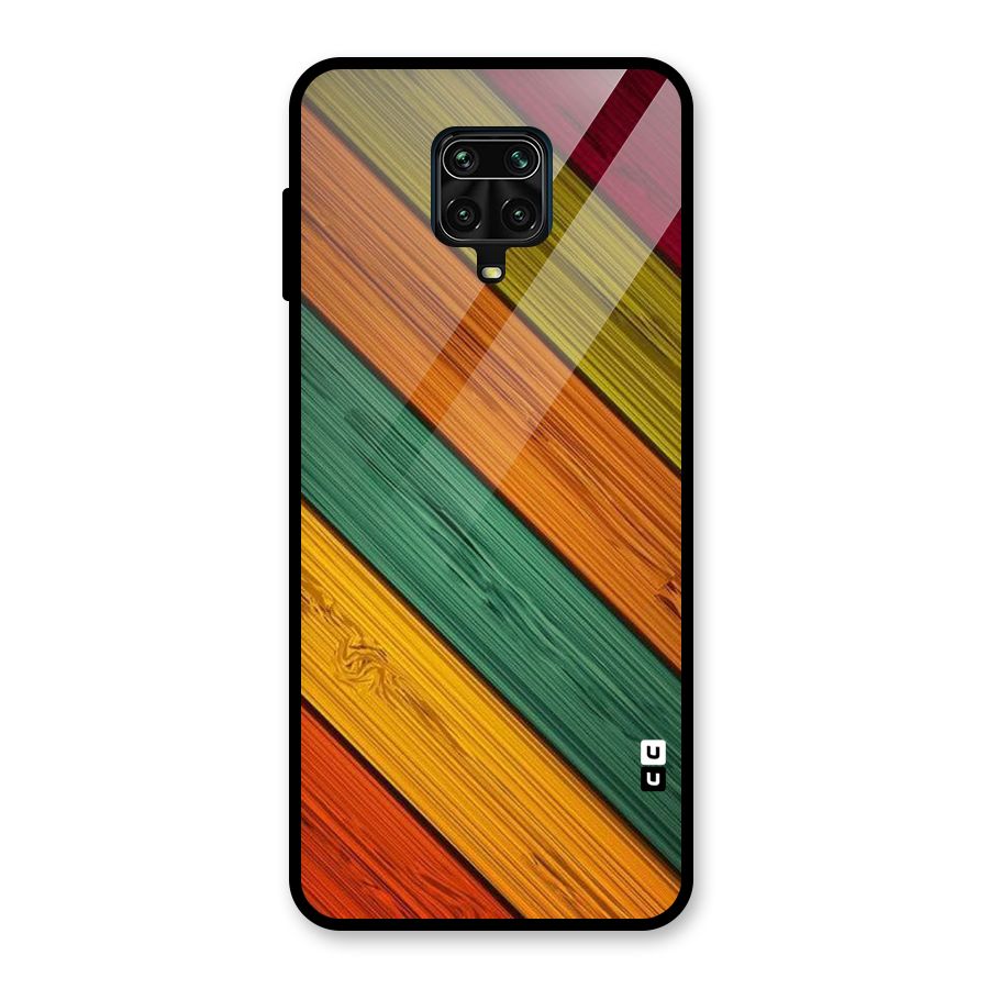 Stripes Classic Design Glass Back Case for Redmi Note 9 Pro