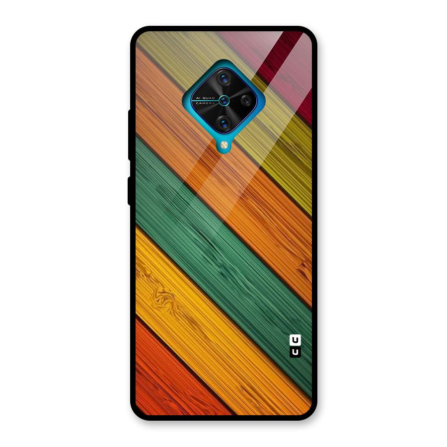 Stripes Classic Design Glass Back Case for Vivo S1 Pro