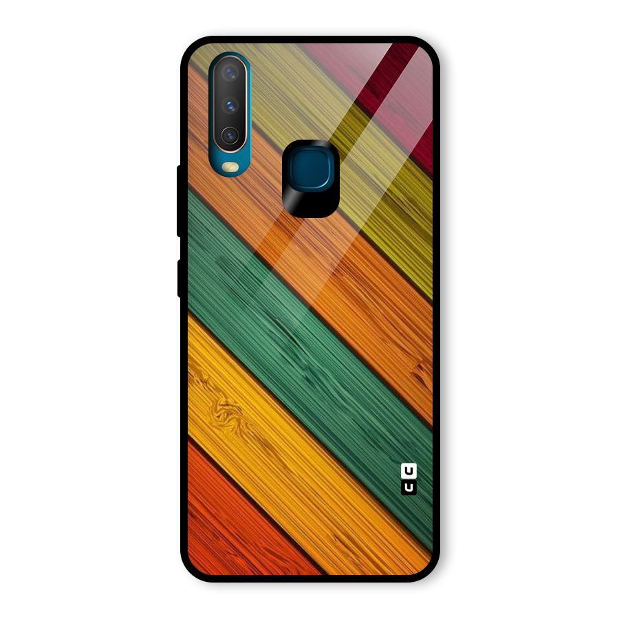 Stripes Classic Design Glass Back Case for Vivo U10