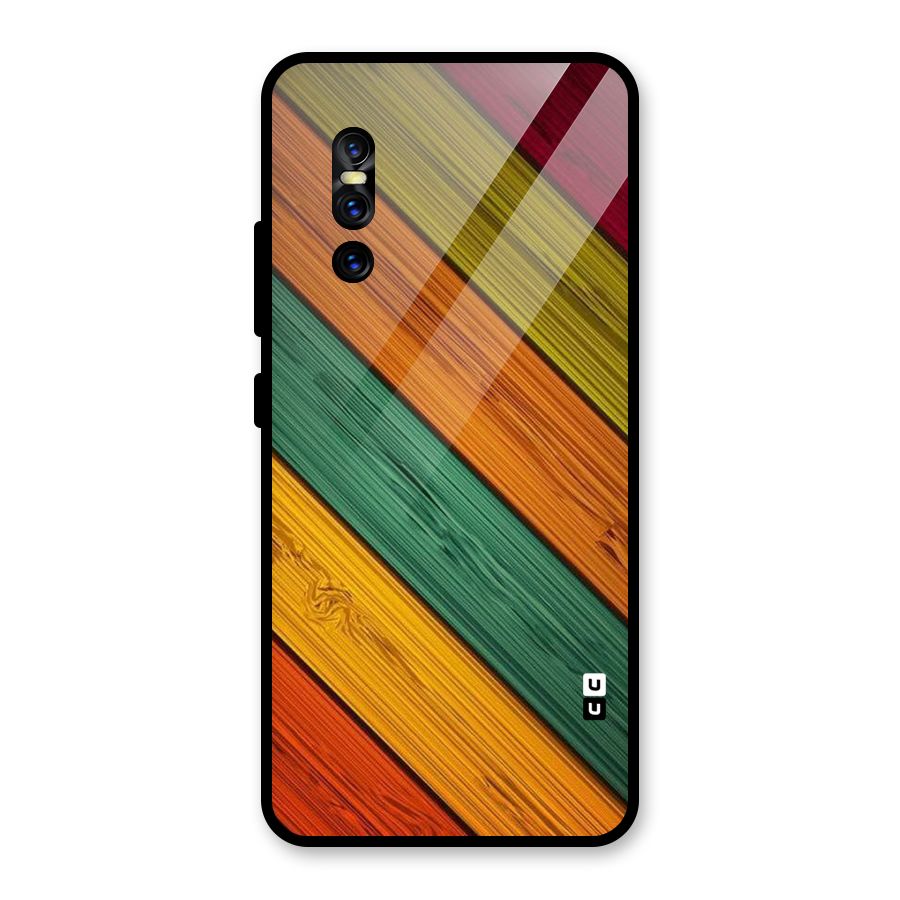 Stripes Classic Design Glass Back Case for Vivo V15 Pro