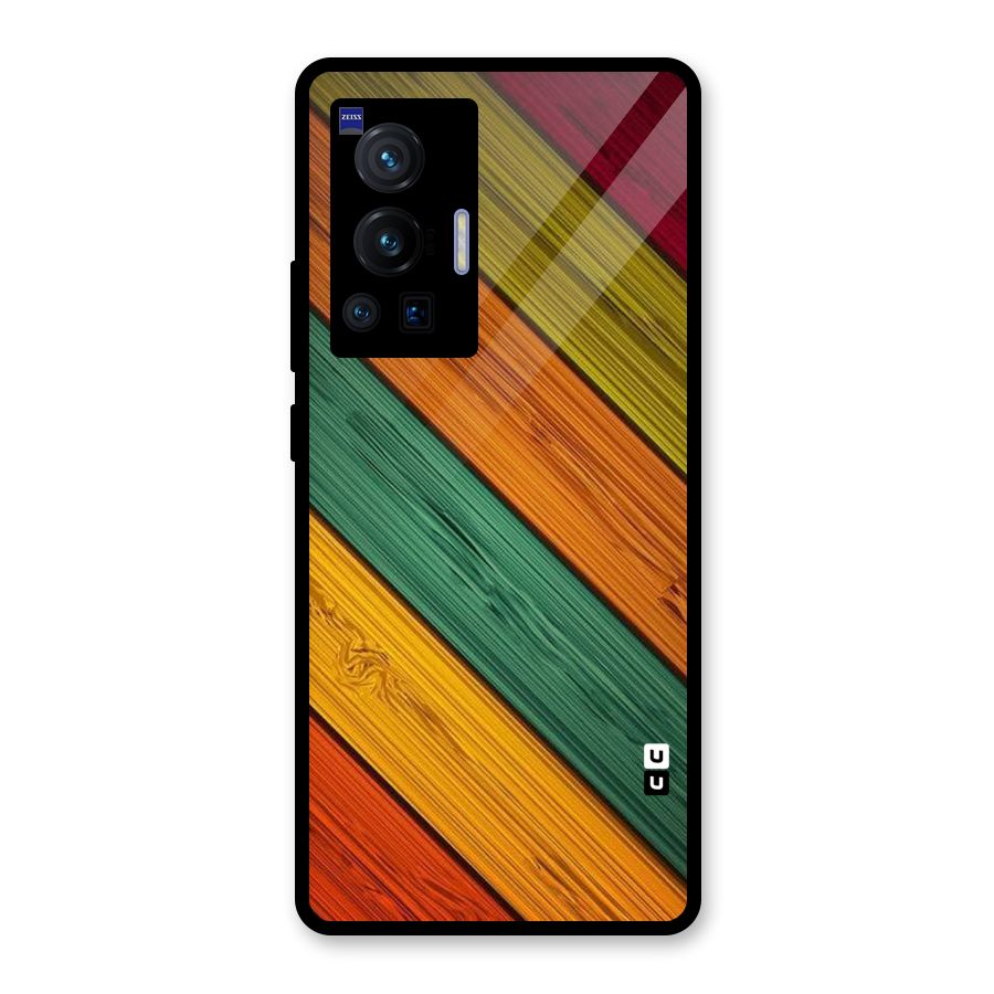 Stripes Classic Design Glass Back Case for Vivo X70 Pro