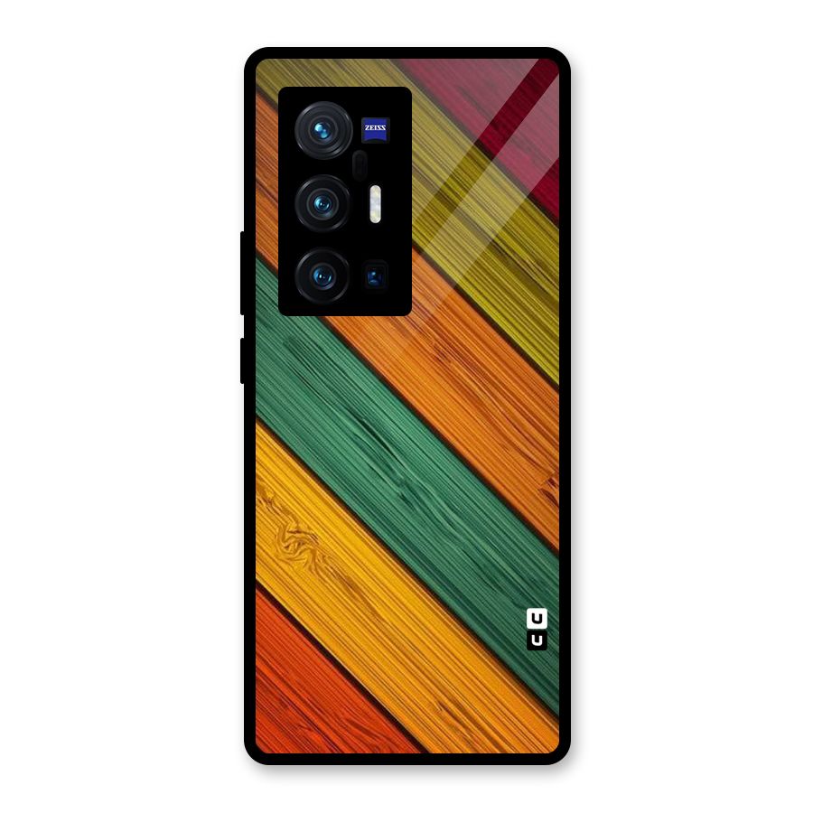 Stripes Classic Design Glass Back Case for Vivo X70 Pro Plus