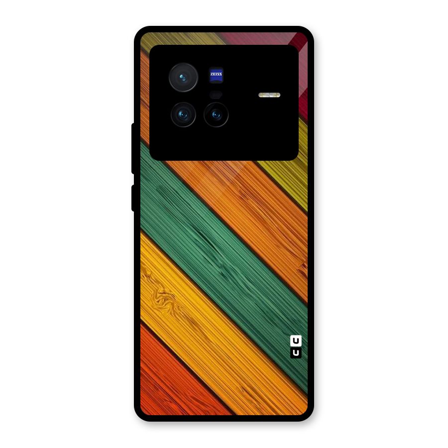 Stripes Classic Design Glass Back Case for Vivo X80