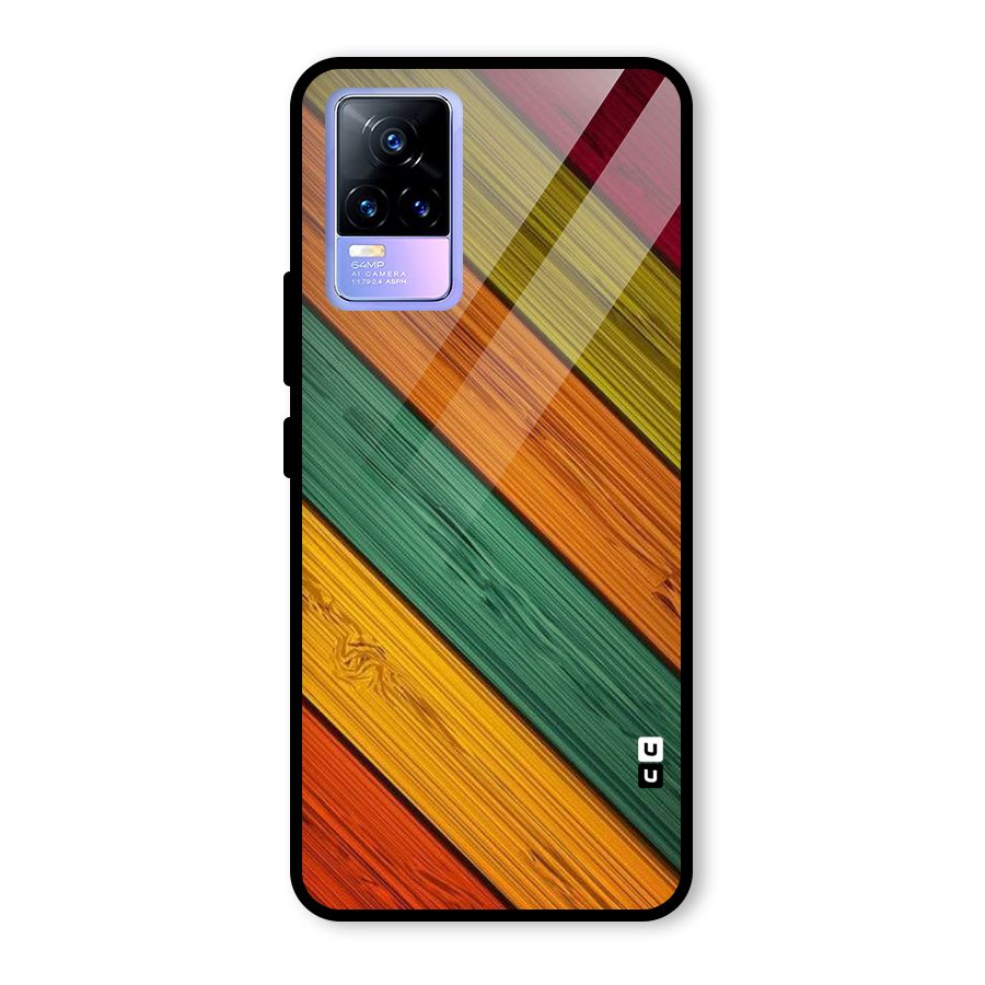 Stripes Classic Design Glass Back Case for Vivo Y73