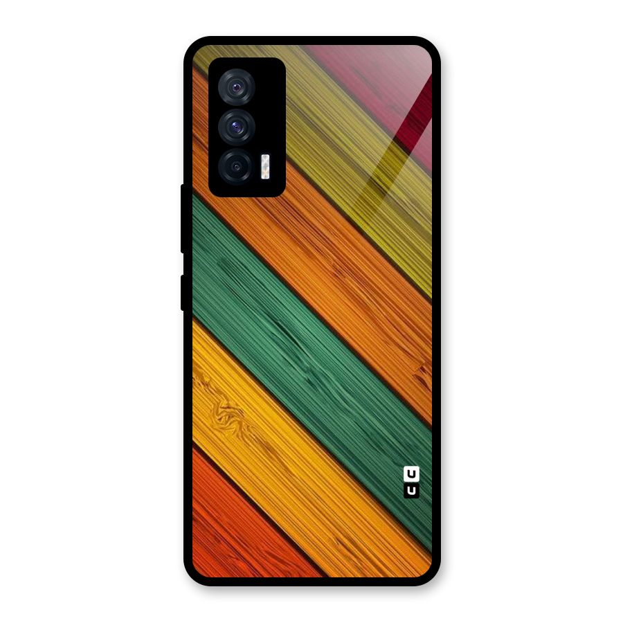 Stripes Classic Design Glass Back Case for Vivo iQOO 7 5G