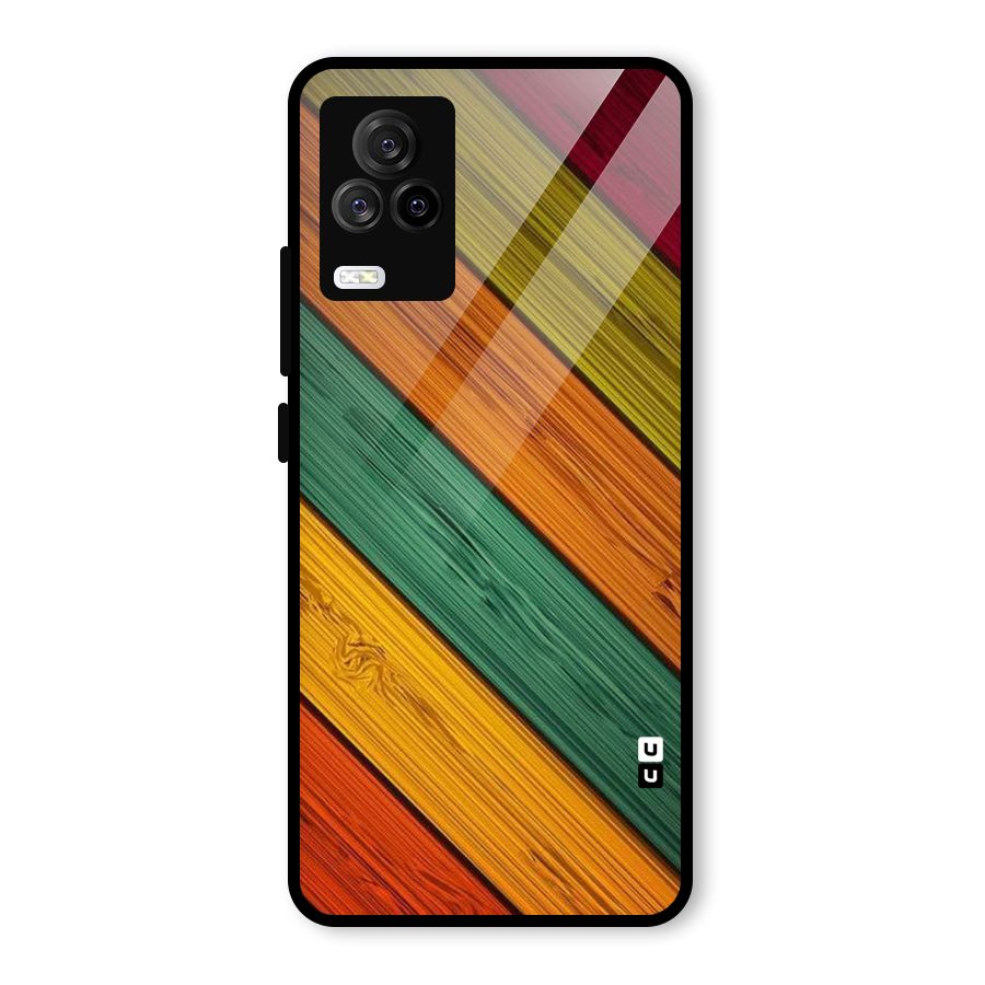 Stripes Classic Design Glass Back Case for Vivo iQOO 7 Legend 5G