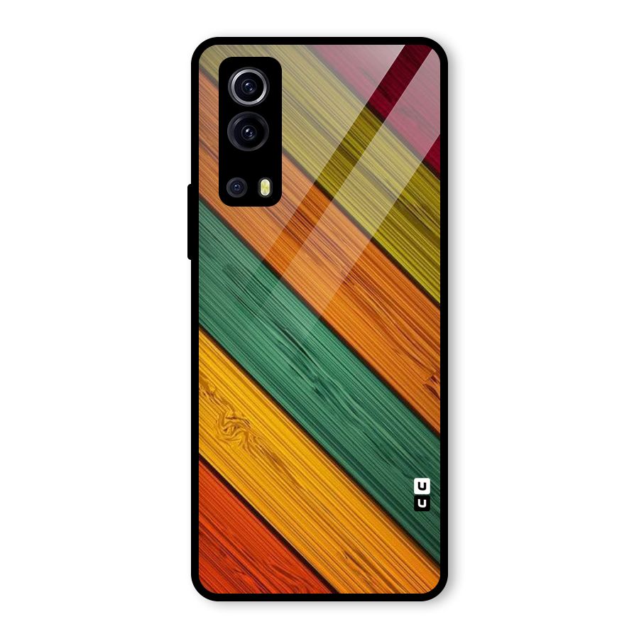 Stripes Classic Design Glass Back Case for Vivo iQOO Z3