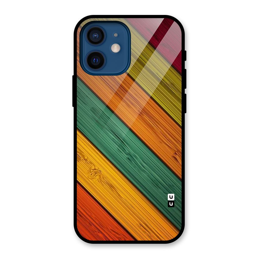 Stripes Classic Design Glass Back Case for iPhone 12 Mini