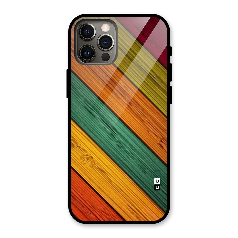 Stripes Classic Design Glass Back Case for iPhone 12 Pro