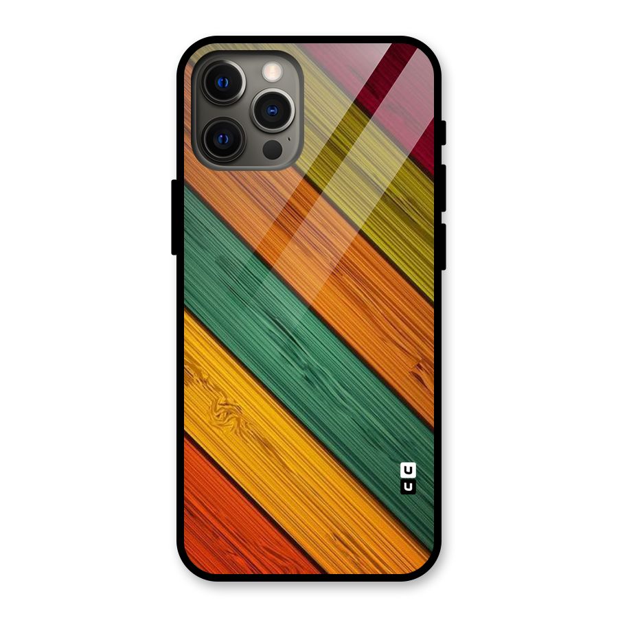 Stripes Classic Design Glass Back Case for iPhone 12 Pro Max