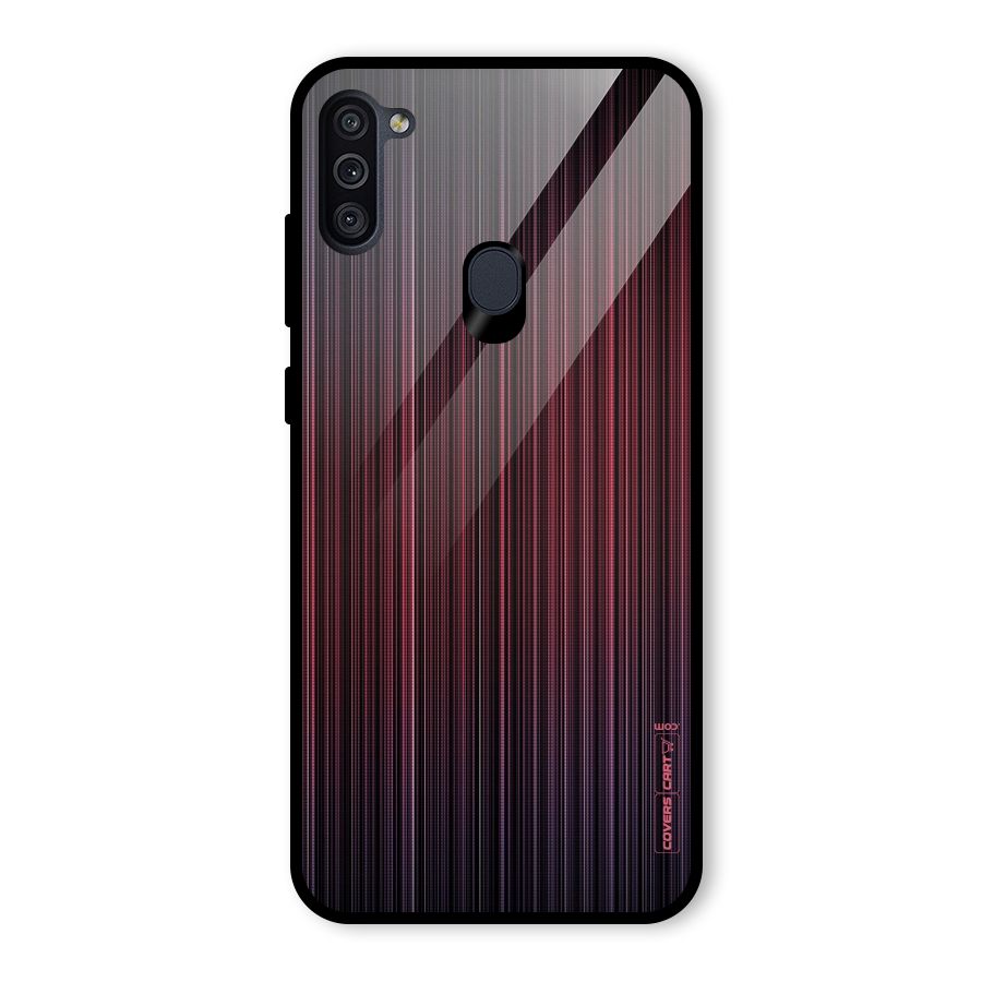 Stripes Gradiant Glass Back Case for Galaxy M11