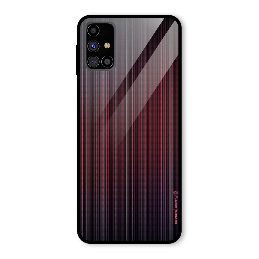 Stripes Gradiant Glass Back Case for Galaxy M31s