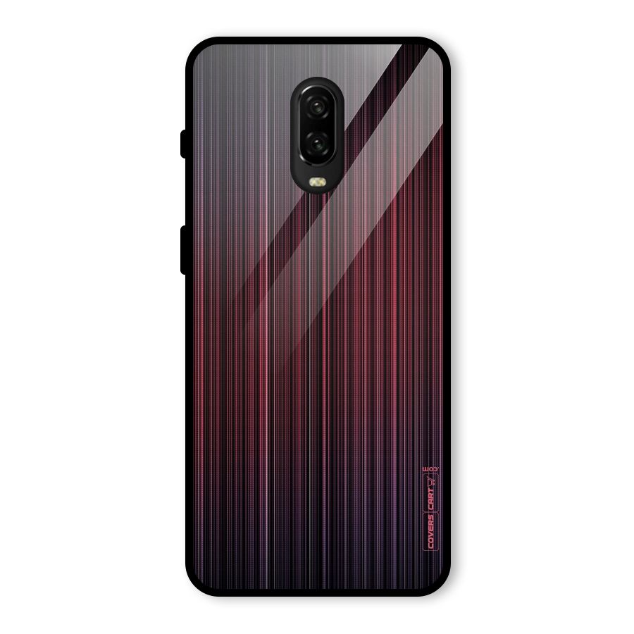 Stripes Gradiant Glass Back Case for OnePlus 6T