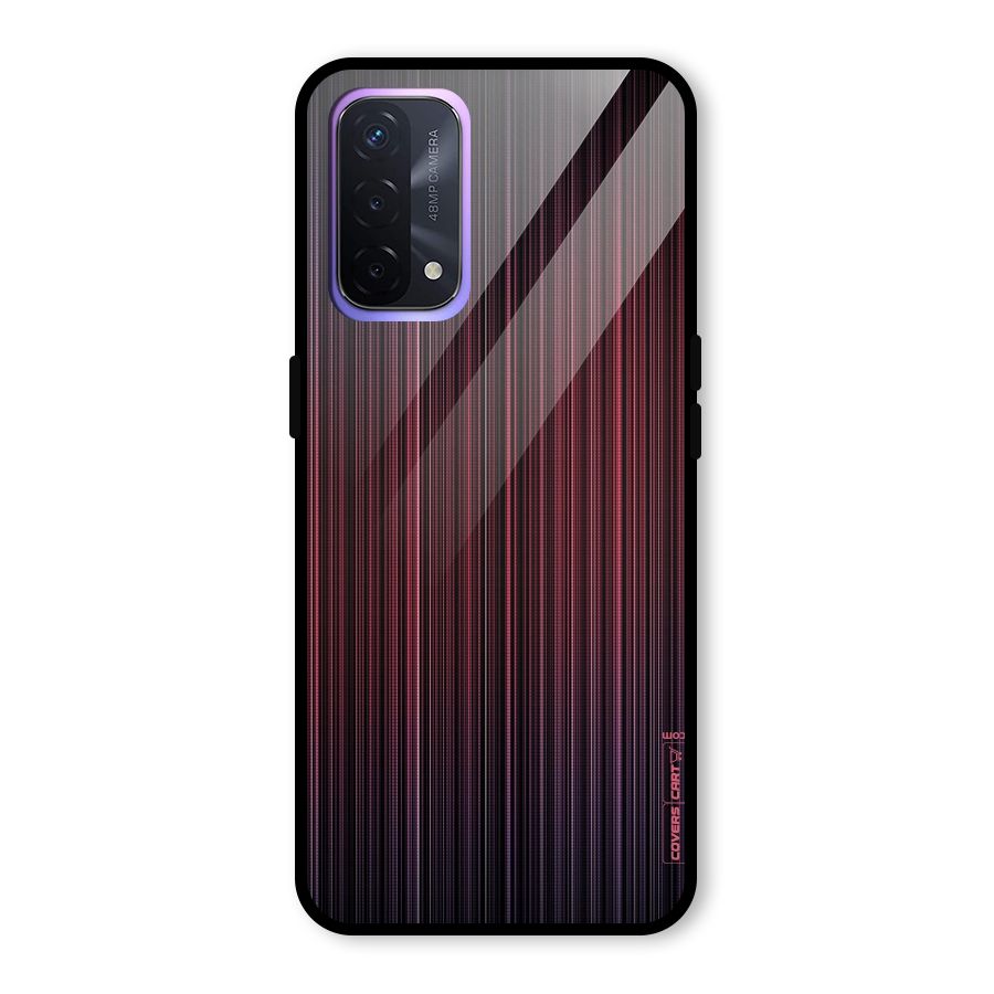 Stripes Gradiant Glass Back Case for Oppo A74 5G