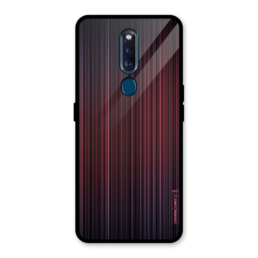 Stripes Gradiant Glass Back Case for Oppo F11 Pro