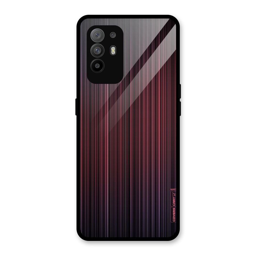 Stripes Gradiant Glass Back Case for Oppo F19 Pro Plus 5G