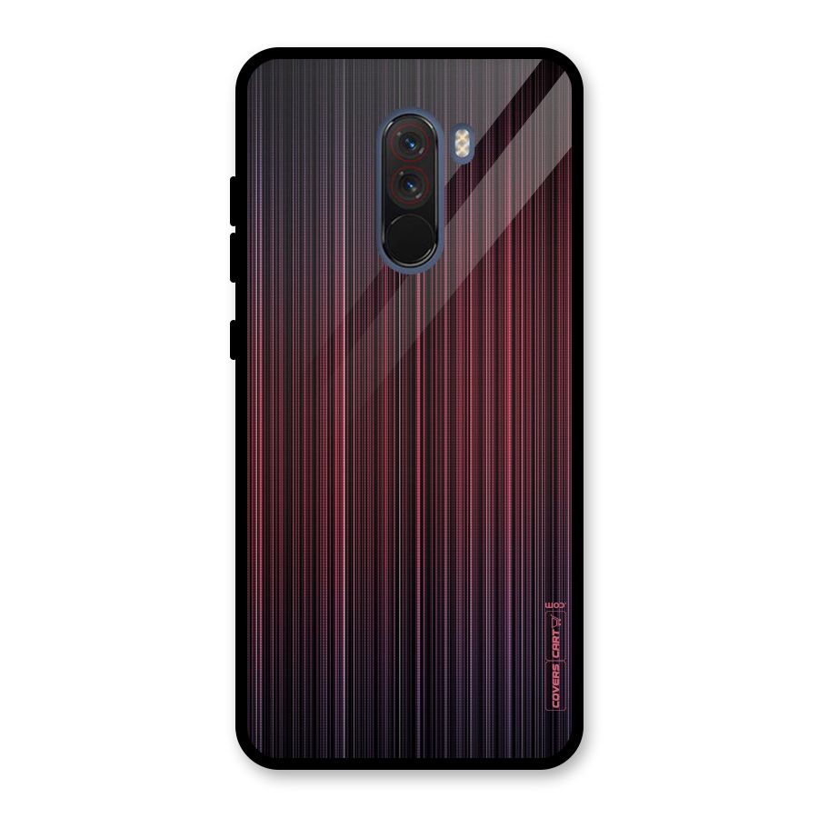 Stripes Gradiant Glass Back Case for Poco F1