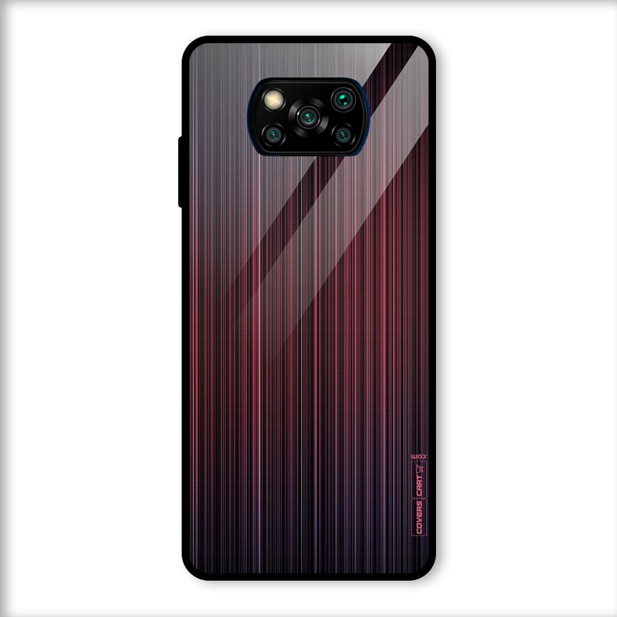 Stripes Gradiant Glass Back Case for Poco X3