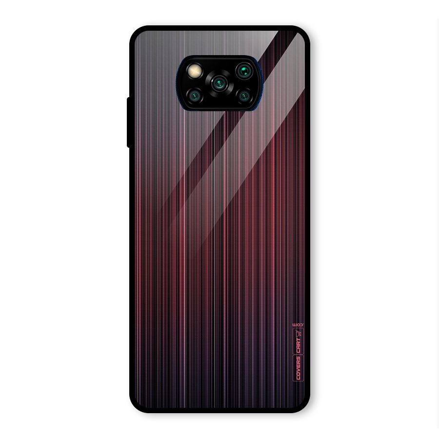 Stripes Gradiant Glass Back Case for Poco X3 Pro