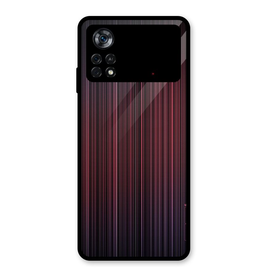 Stripes Gradiant Glass Back Case for Poco X4 Pro 5G