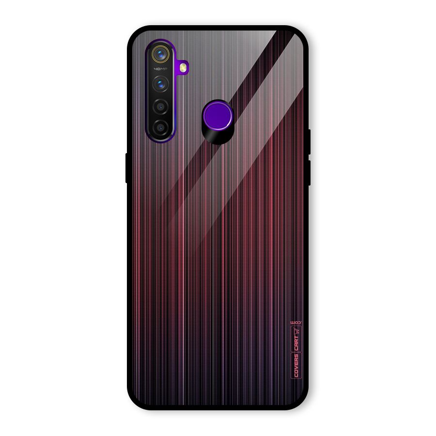 Stripes Gradiant Glass Back Case for Realme 5 Pro