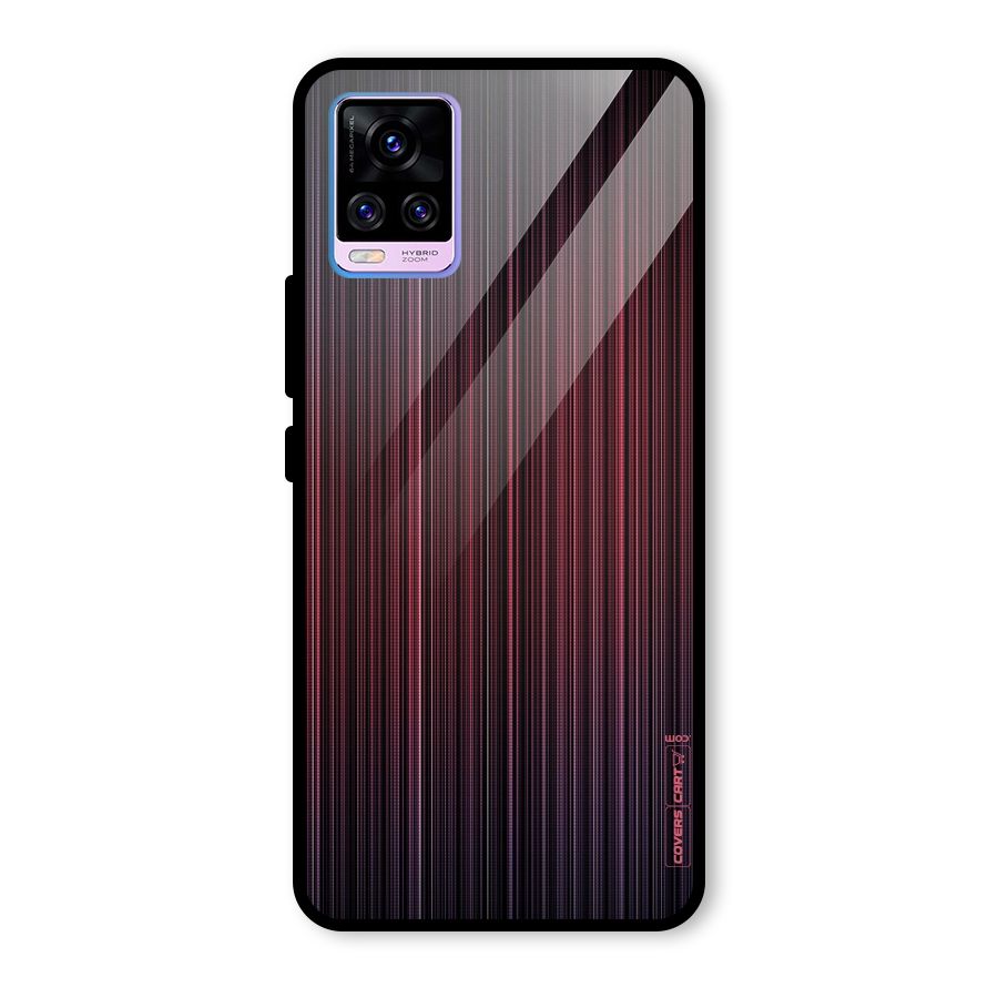 Stripes Gradiant Glass Back Case for Vivo V20 Pro