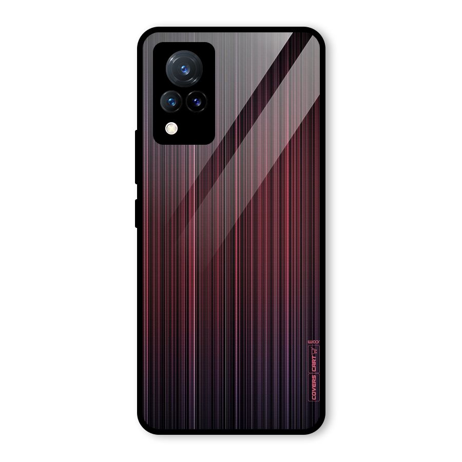 Stripes Gradiant Glass Back Case for Vivo V21 5G