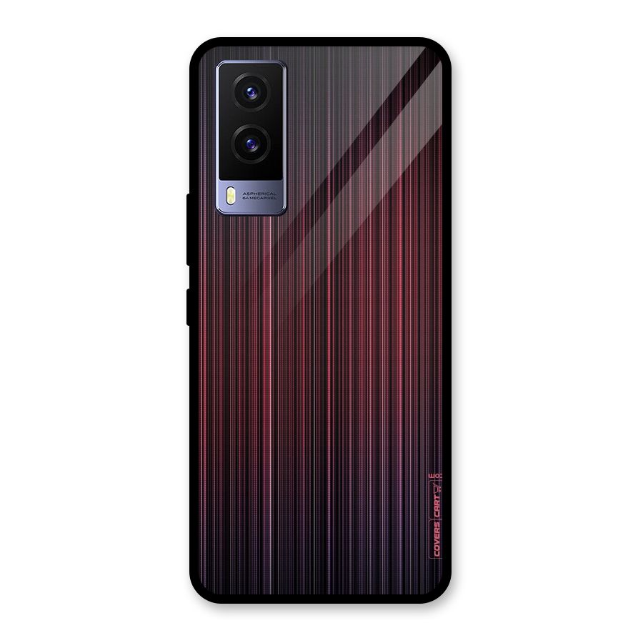 Stripes Gradiant Glass Back Case for Vivo V21e 5G