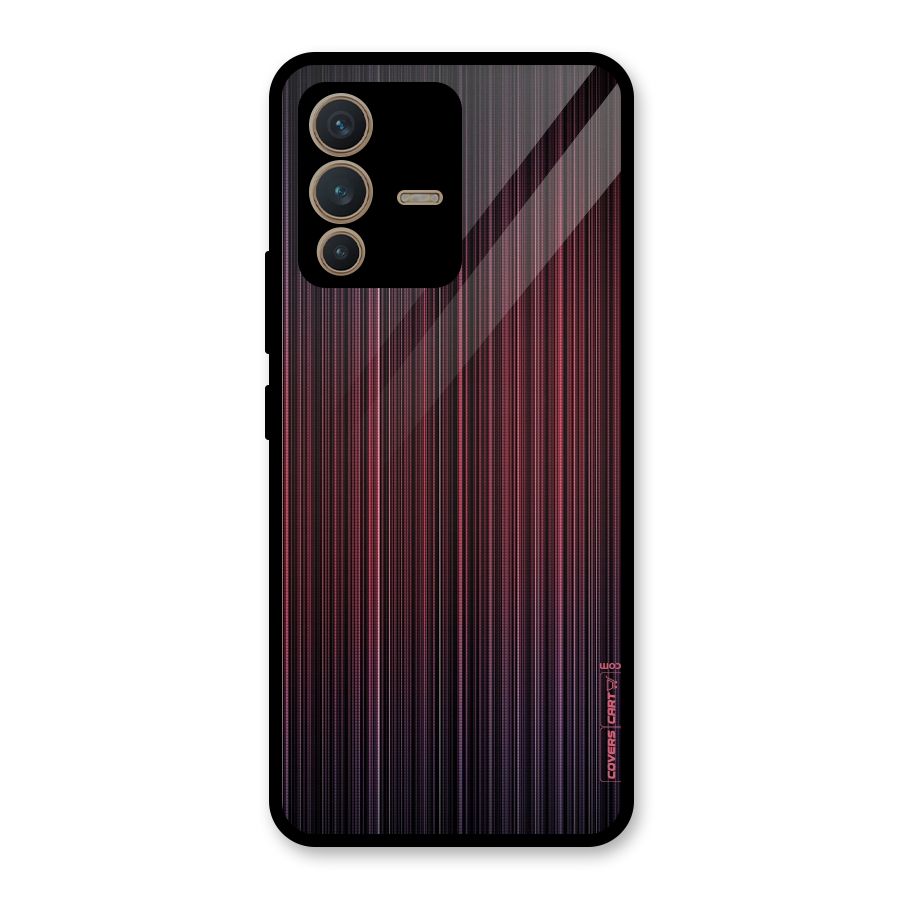 Stripes Gradiant Glass Back Case for Vivo V23 5G