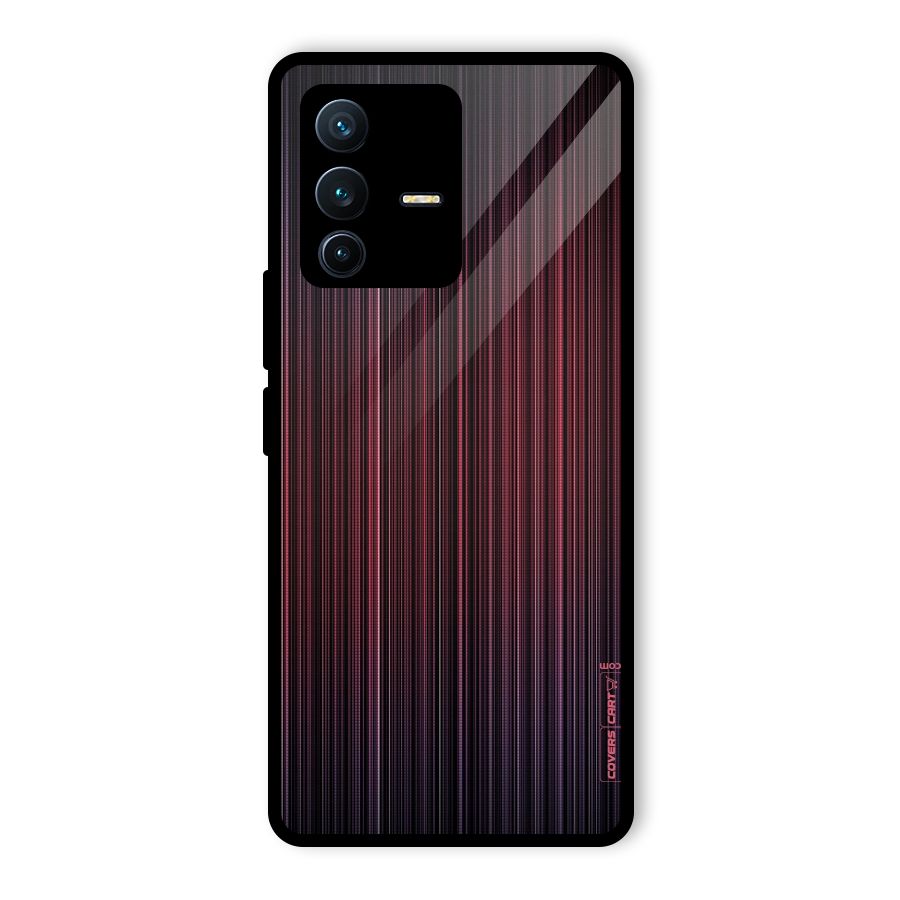Stripes Gradiant Glass Back Case for Vivo V23 Pro