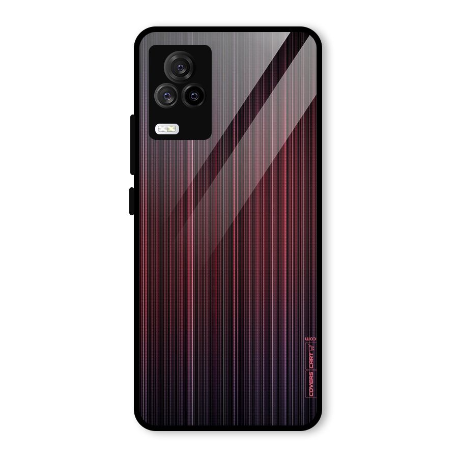 Stripes Gradiant Glass Back Case for Vivo iQOO 7 Legend 5G