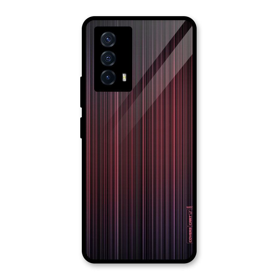 Stripes Gradiant Glass Back Case for Vivo iQOO Z5
