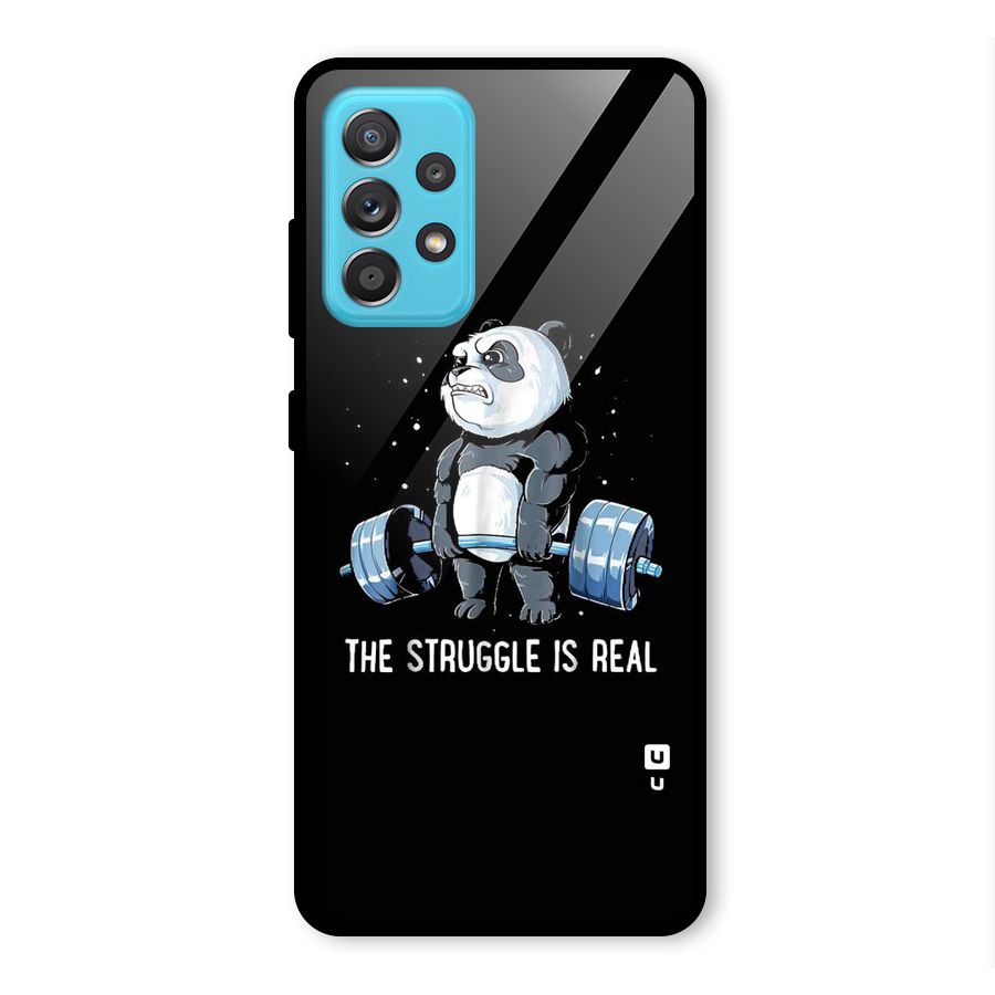 Struggle in Real Glass Back Case for Galaxy A52s 5G