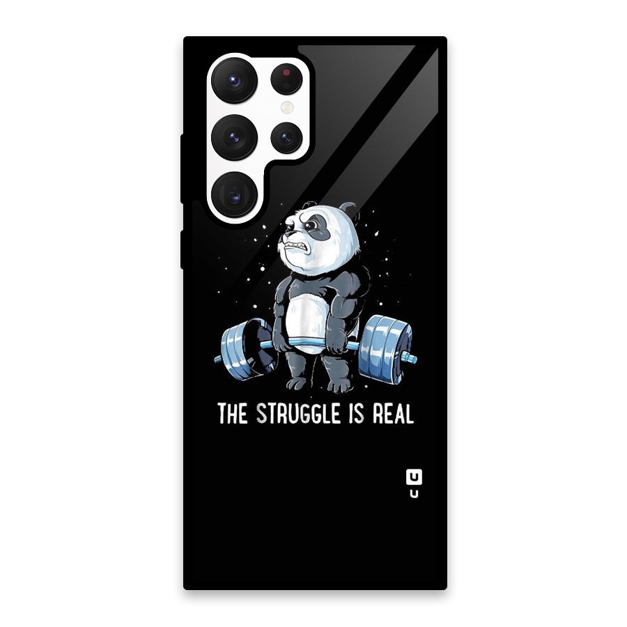 Struggle in Real Glass Back Case for Galaxy S22 Ultra 5G
