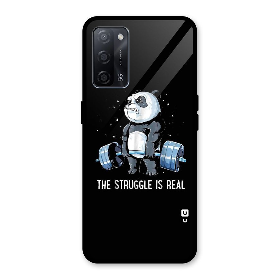 Struggle in Real Glass Back Case for Oppo A53s 5G