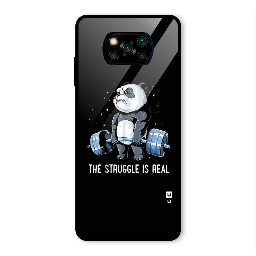Struggle in Real Glass Back Case for Poco X3 Pro