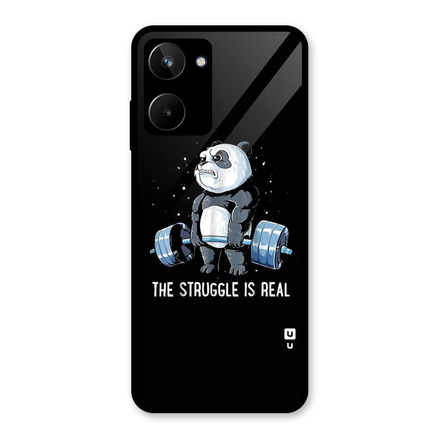 Struggle in Real Glass Back Case for Realme 10