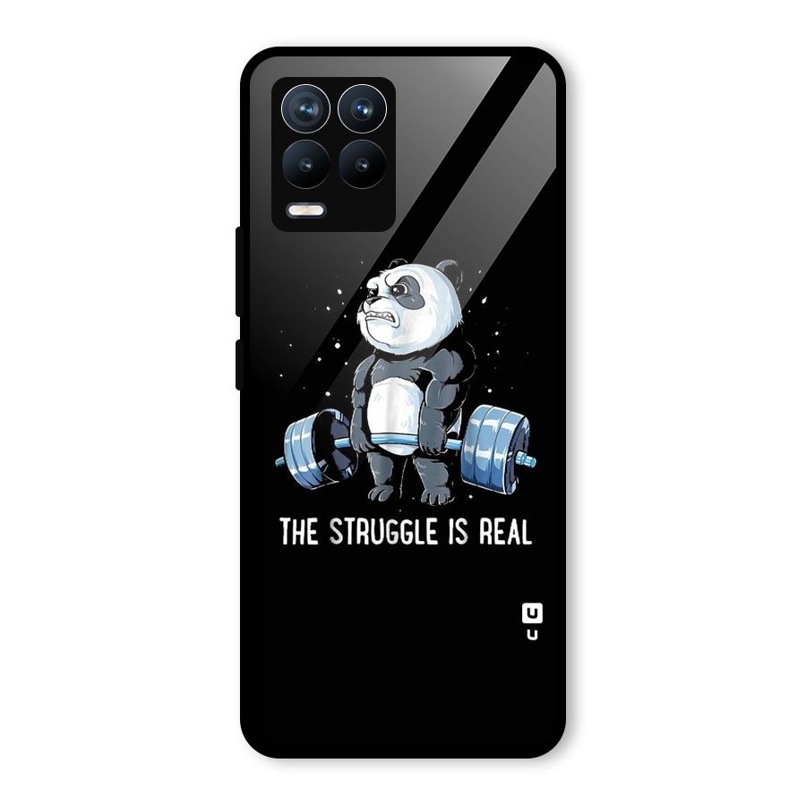Struggle in Real Glass Back Case for Realme 8