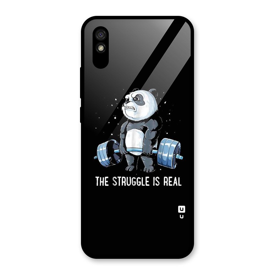 Struggle in Real Glass Back Case for Redmi 9i