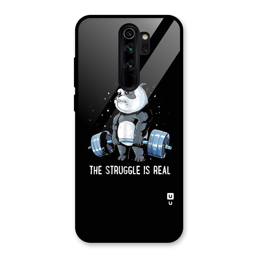 Struggle in Real Glass Back Case for Redmi Note 8 Pro