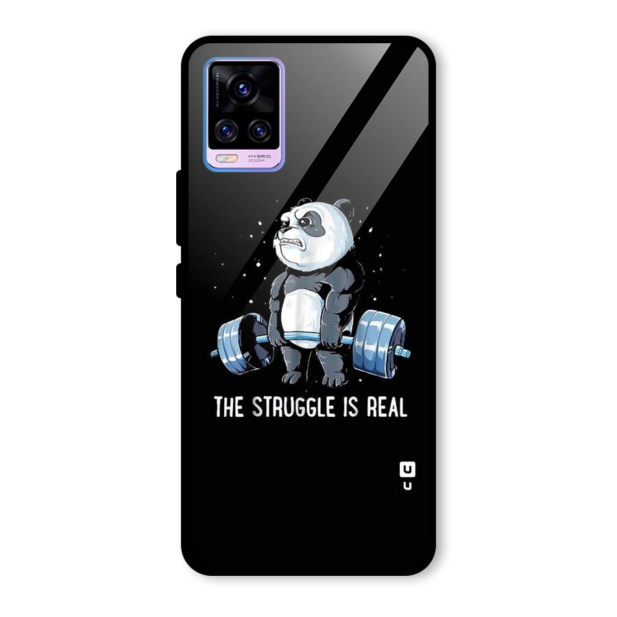 Struggle in Real Glass Back Case for Vivo V20 Pro