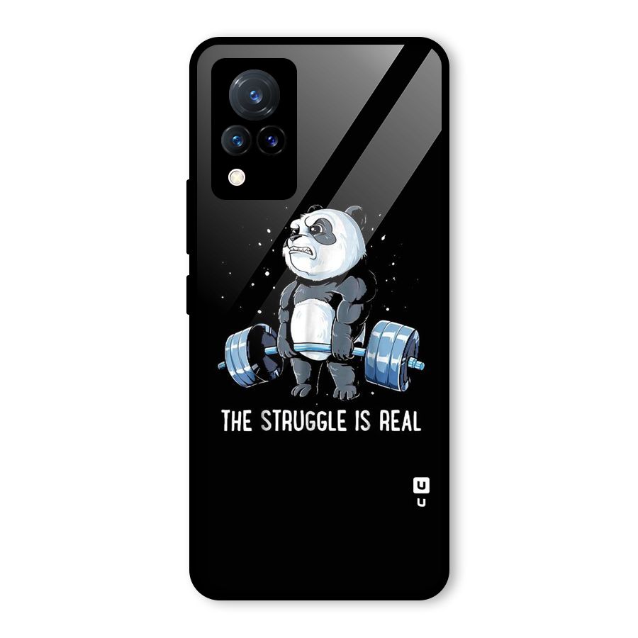 Struggle in Real Glass Back Case for Vivo V21 5G