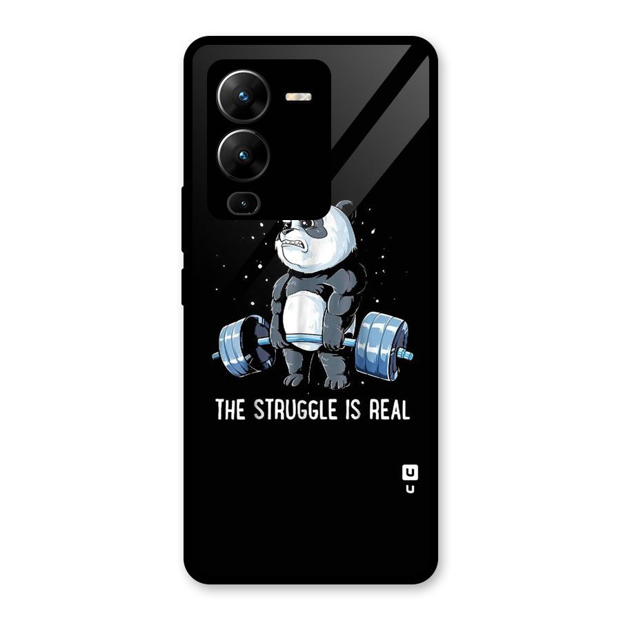 Struggle in Real Glass Back Case for Vivo V25 Pro